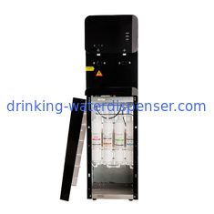 Hands Free Touchless Pipeline Water Dispenser all in black with filters,110cm height