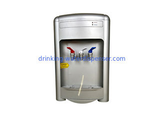 Three Taps Countertop Water Cooler Dispenser Machine Silver Painting Color With External Heating Tank