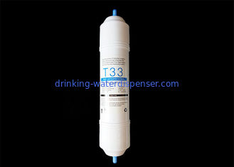 I Shape Post-activated Carbon  T33 Inline Filter Cartridge , Inline Drinking Water Filter Cartridges