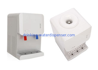 White Table Bottled Water Dispenser , 3 / 5 Gallon Hot Cold Water Dispenser
