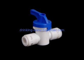PP Quick Connect Water Fittings Manual Flush Connector Valve With Tube OD 1/4''