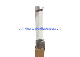Silver Plastic / Paper Cup Holder Dispenser Durable Simple Elegant Appearance