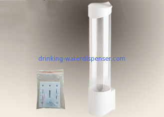 White Color Plastic / Paper Cup Dispenser For Water Cooler Elegant Appearance